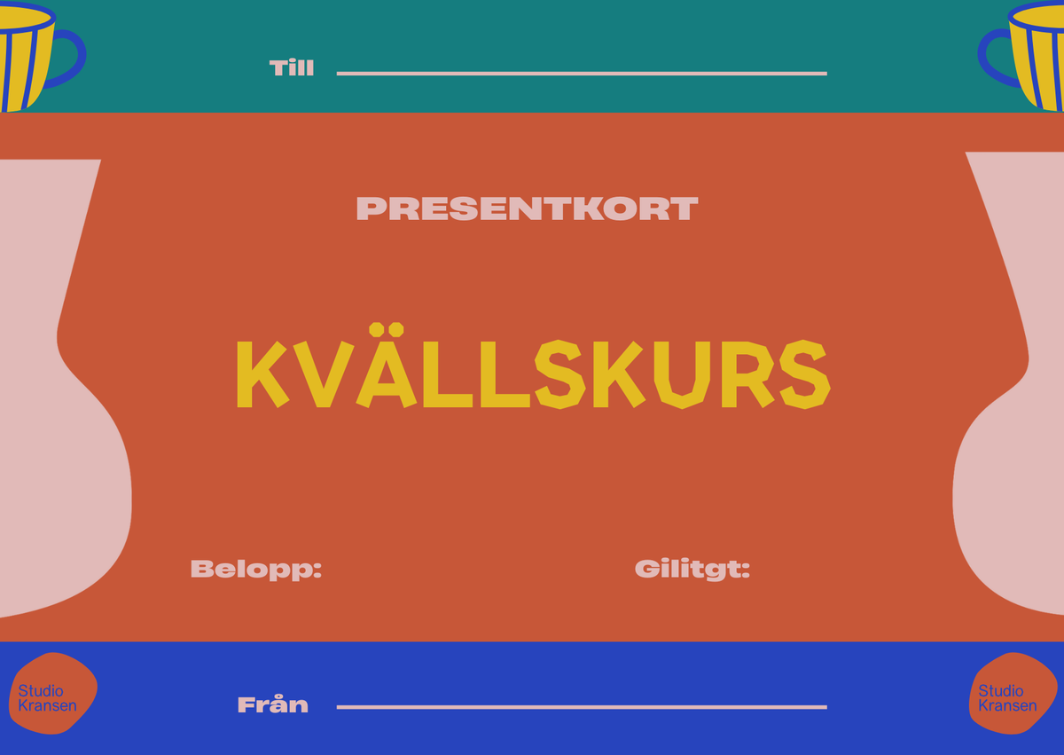 Presentkort - Drejkurs eller Handbyggekurs