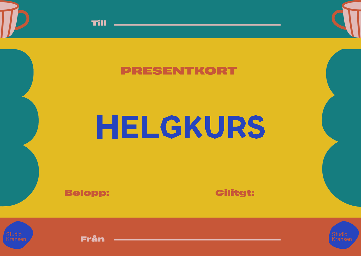 Presentkort - Drejkurs eller Handbyggekurs